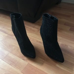 Black bling heel booties. Price negotiable